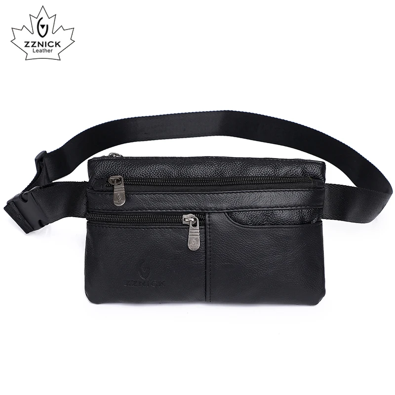 Поясная Сумка ZZNICK мужская из натуральной кожи забавная модная Роскошная