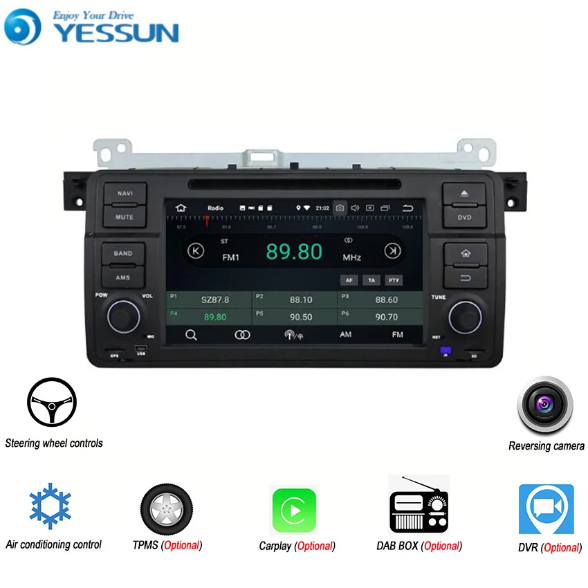 Автомобильный навигатор YESSUN Android 8 0 4 Гб ОЗУ для BMW E46 2000 ~ 2005 GPS мультимедийный плеер