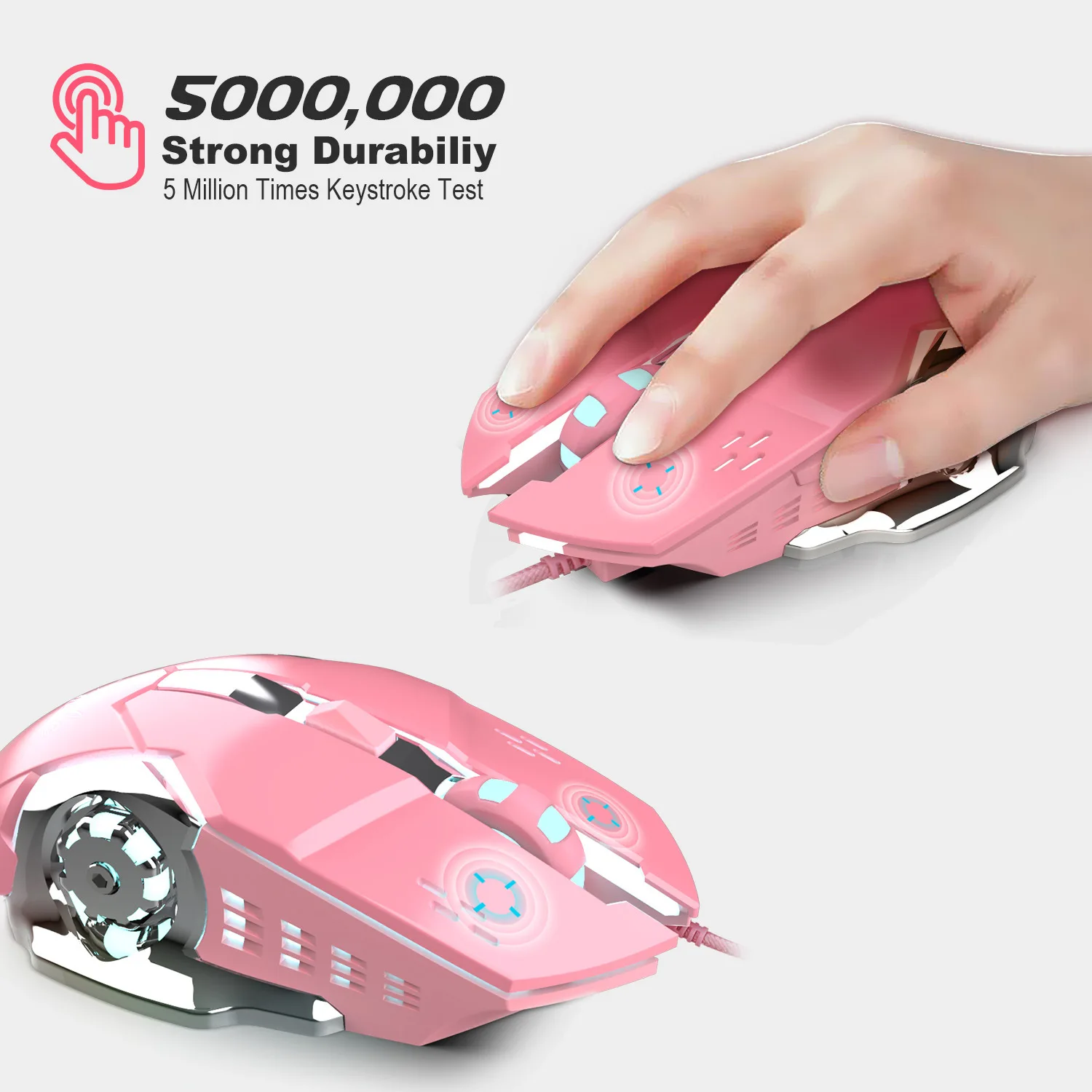 

Computer Mouse for PC Gamer Girl Cute Professional Gaming Mouse Wired Colorful Fashion Mute MICE for Laptop Notebook