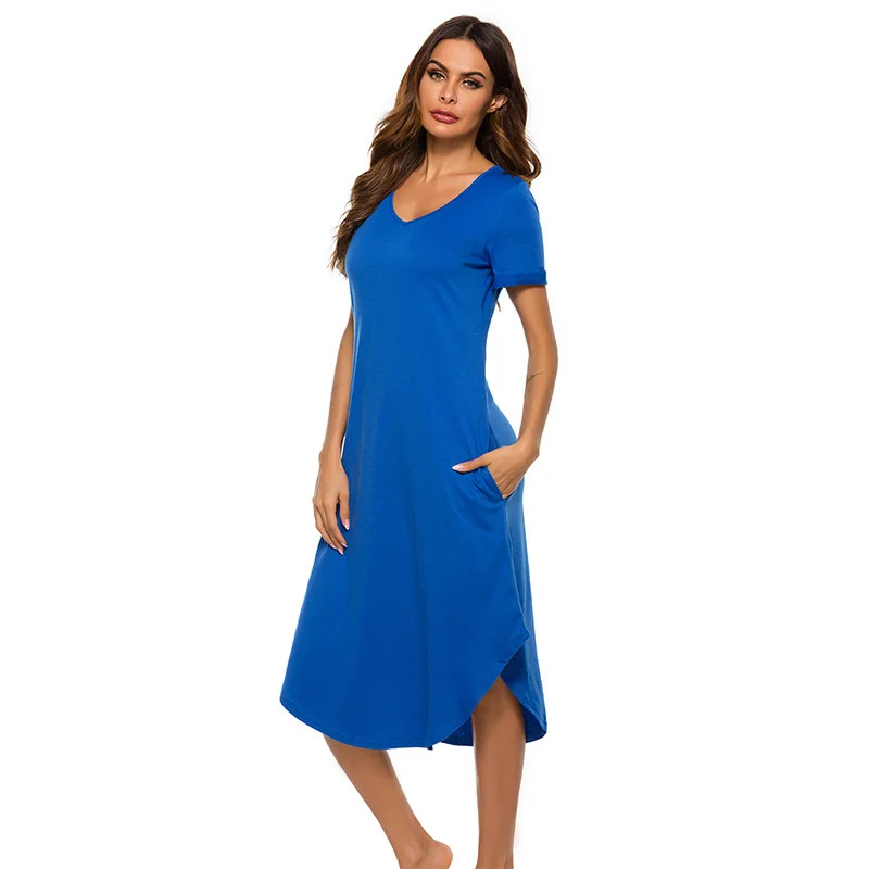 

Women Fashion night gown short sleeve nightwear Elegant Lady swallow tail Dress soft sleepwear nighty for ladies sleep dress
