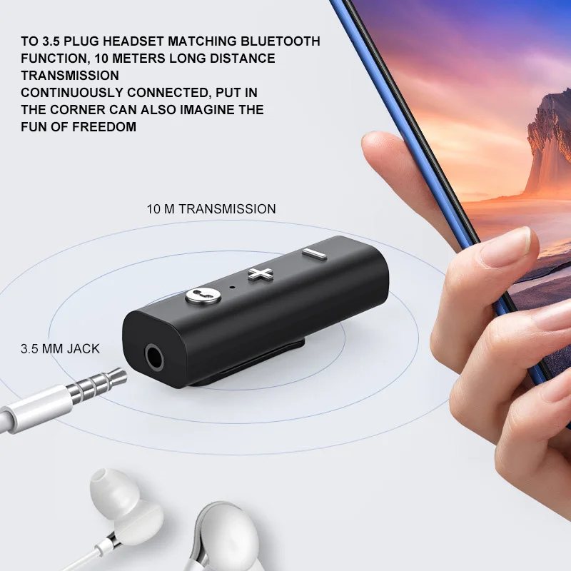 Bluetooth 5 0 приемник Aux аудио музыкальный передатчик для наушников 3 мм разъем