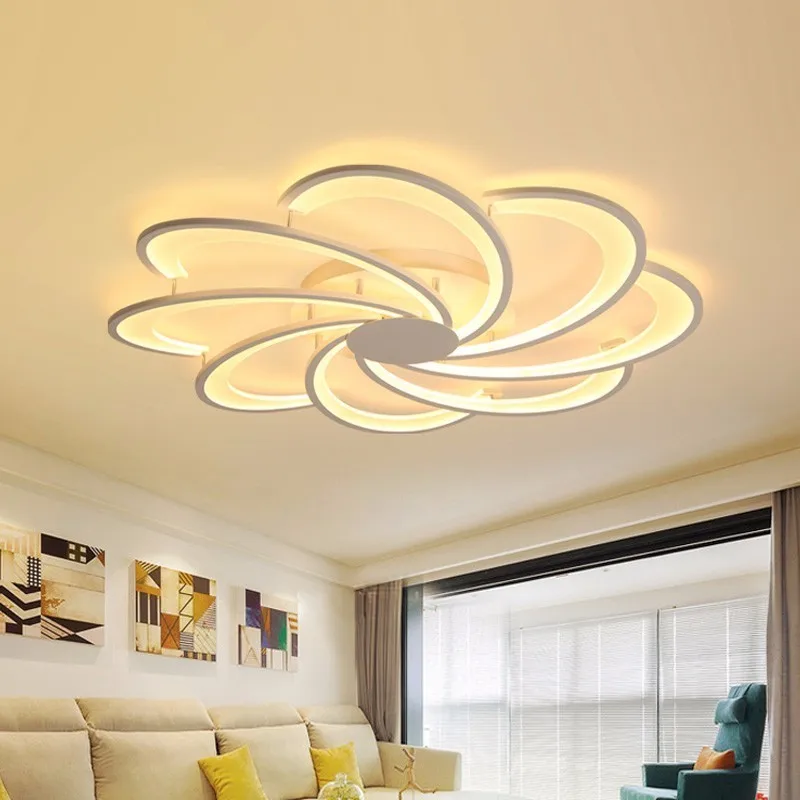 

Modern LED White Ceiling Light With Remote Control For Living Room Home Lighting Kitchen Fixtures Bedroom Plafon Lamp Lustre