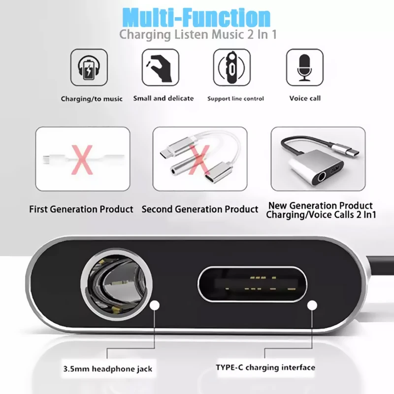Usb type C штекер 3,5 мм кабель переходника для наушников AUX аудио для Xiaomi Mi 6 huawei P20 mate 20 Pro type-C адаптер быстрой зарядки