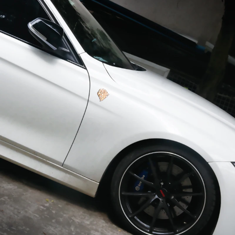 1 шт. 3D металлическая Львиная головка автомобиля боковой задний багажник эмблема