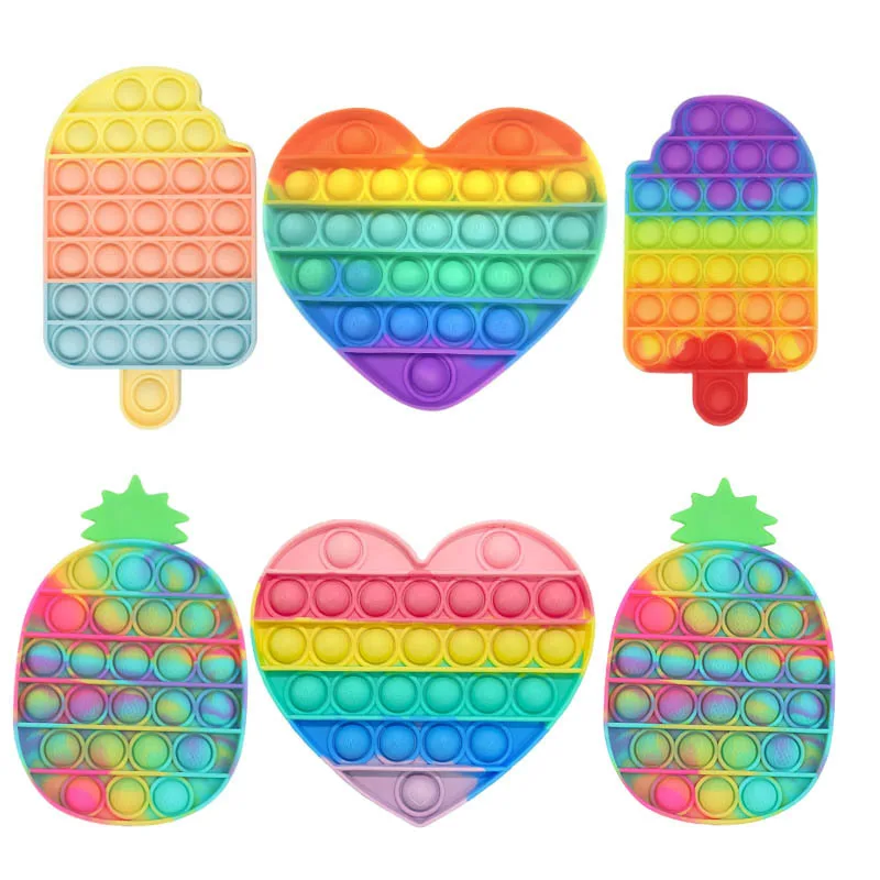 

Funny Lot SizeToy Fidget Toys Push Bubble School Bag Board Pendant Hot Sale Adult Pop Decompression Toy Children Anti-Stress