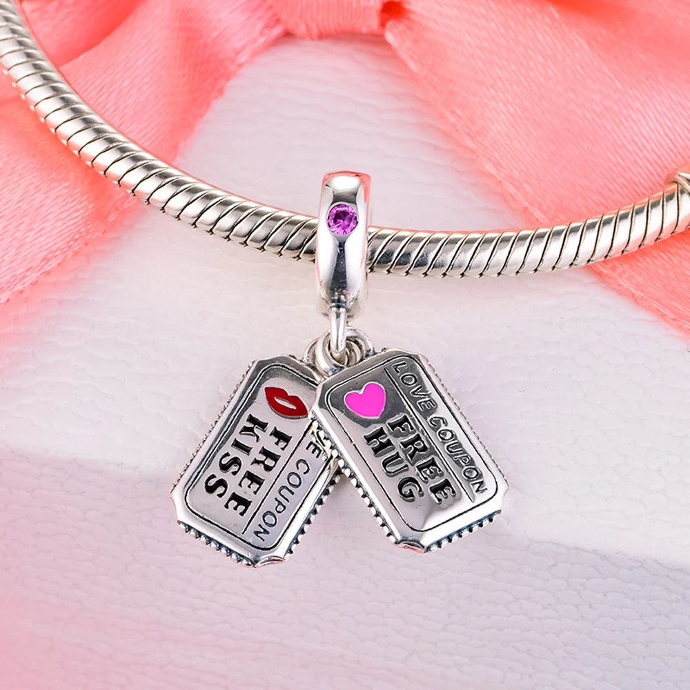 

Шарм «сделай сам» из серебра 2020 пробы, на День святого Валентина, 925