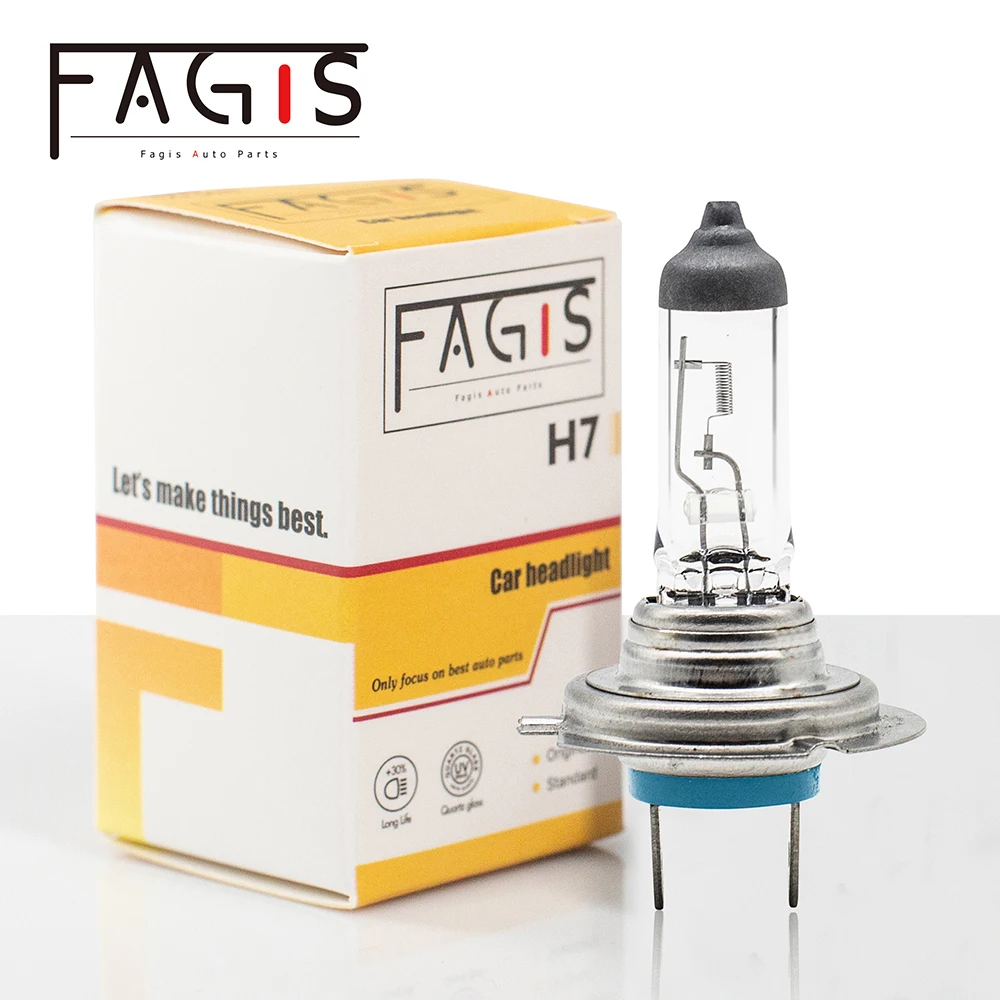 Fagis горячая Распродажа H7 12В 55 Вт 3350 к прозрачные фар автомобиля кварцевые Стекло