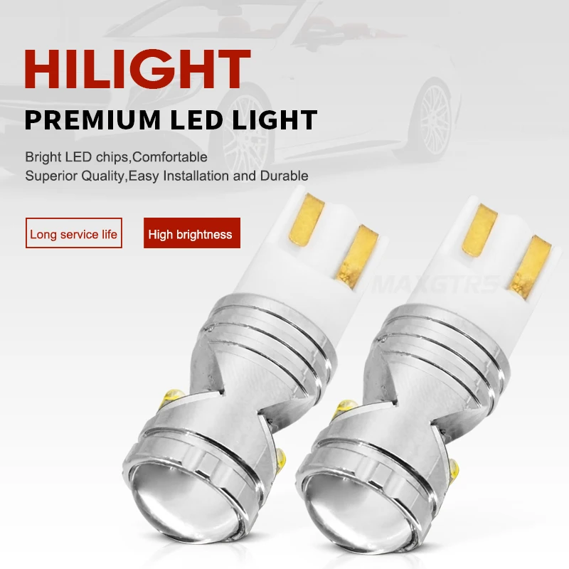 2x Высокая мощность T10 W5W 15 Вт 194 168 Cree чип XP-E Белый светодиодный фонарь DRL резервный обратный клина Карта Купол внешний светильник