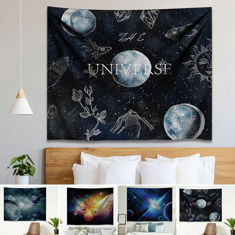 

Planet Printed Tapestry Home Decoration Polyester Velvet Fiber Tapestries Wall Blankets Beach Towels Tablecloths 130*150cm New