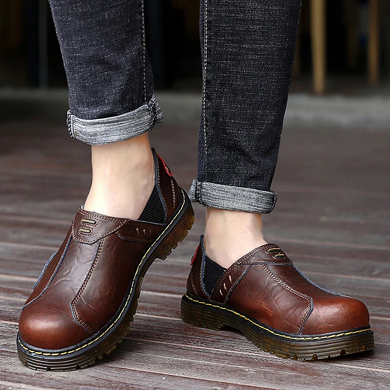 

Leather Men Casual Shoes Luxury Brand 2020 New Mens Loafers Classic Fashion Breathable man Shoes Business Formal Shoes