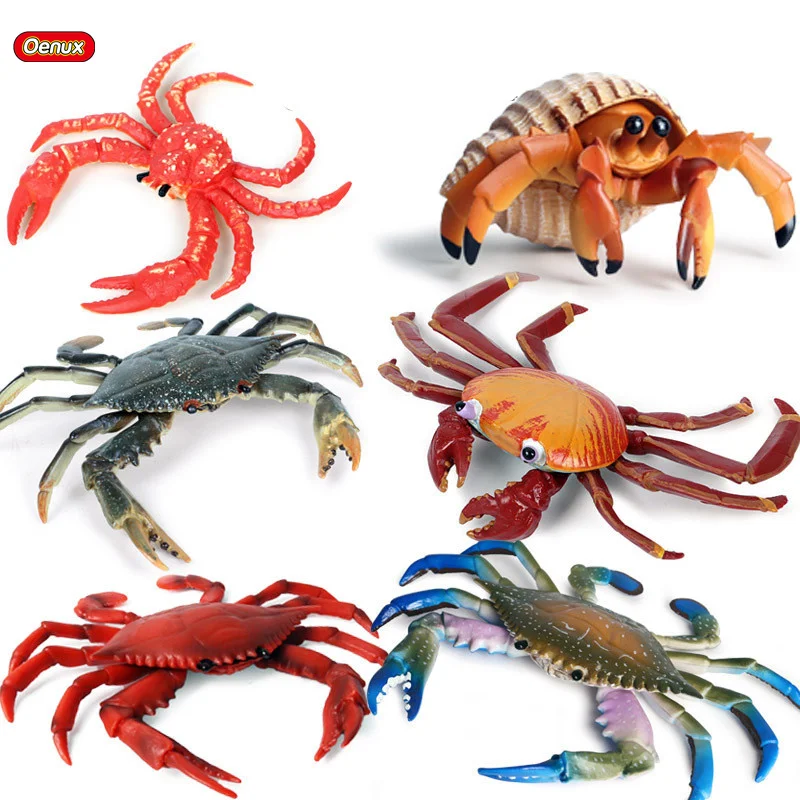 Морские животные Oenux морские модель краба экшн фигурки Sealife King плавательные крабы