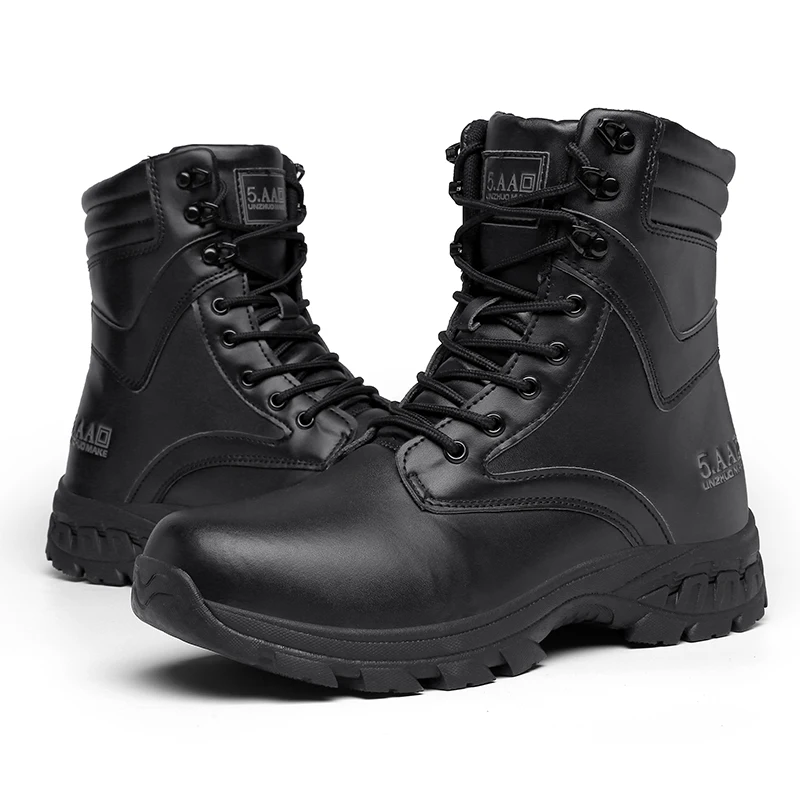 

Men Hiking Shoes Desert Military Tactical Boots Genuine Leather Warerproof Trekking Shoes Hiking Hunting Boots Combat Army Shoes