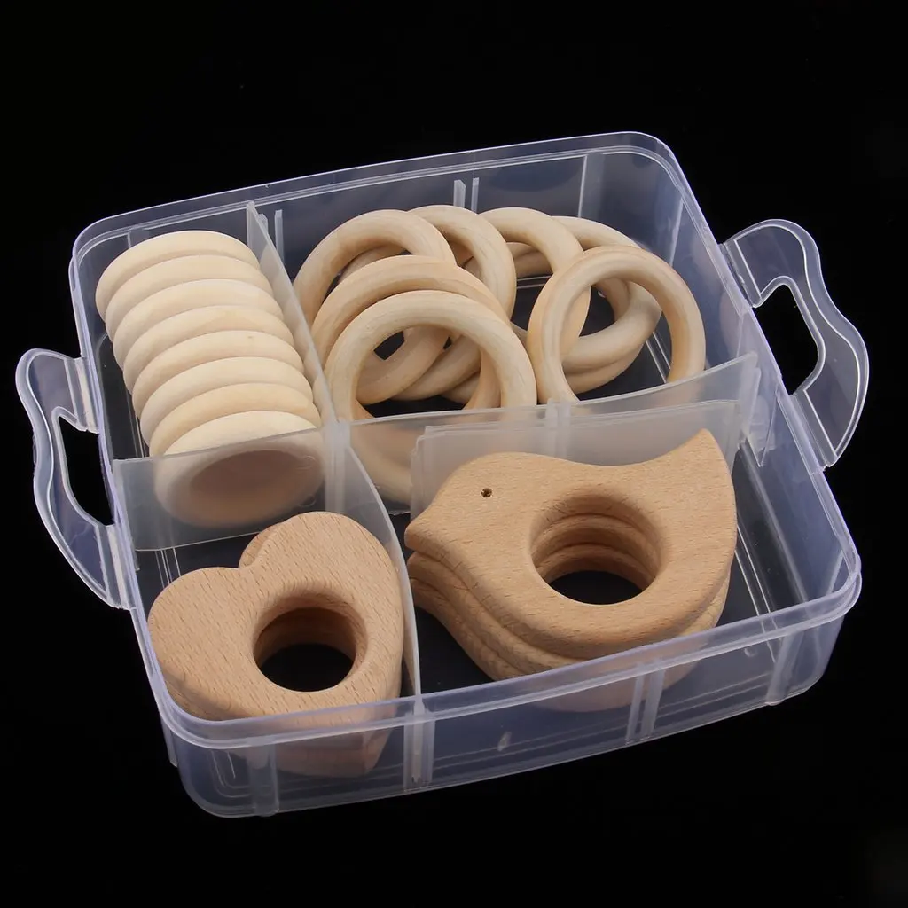 Деревянные детские Прорезыватели для зубов кольца прорезывания с ящиком