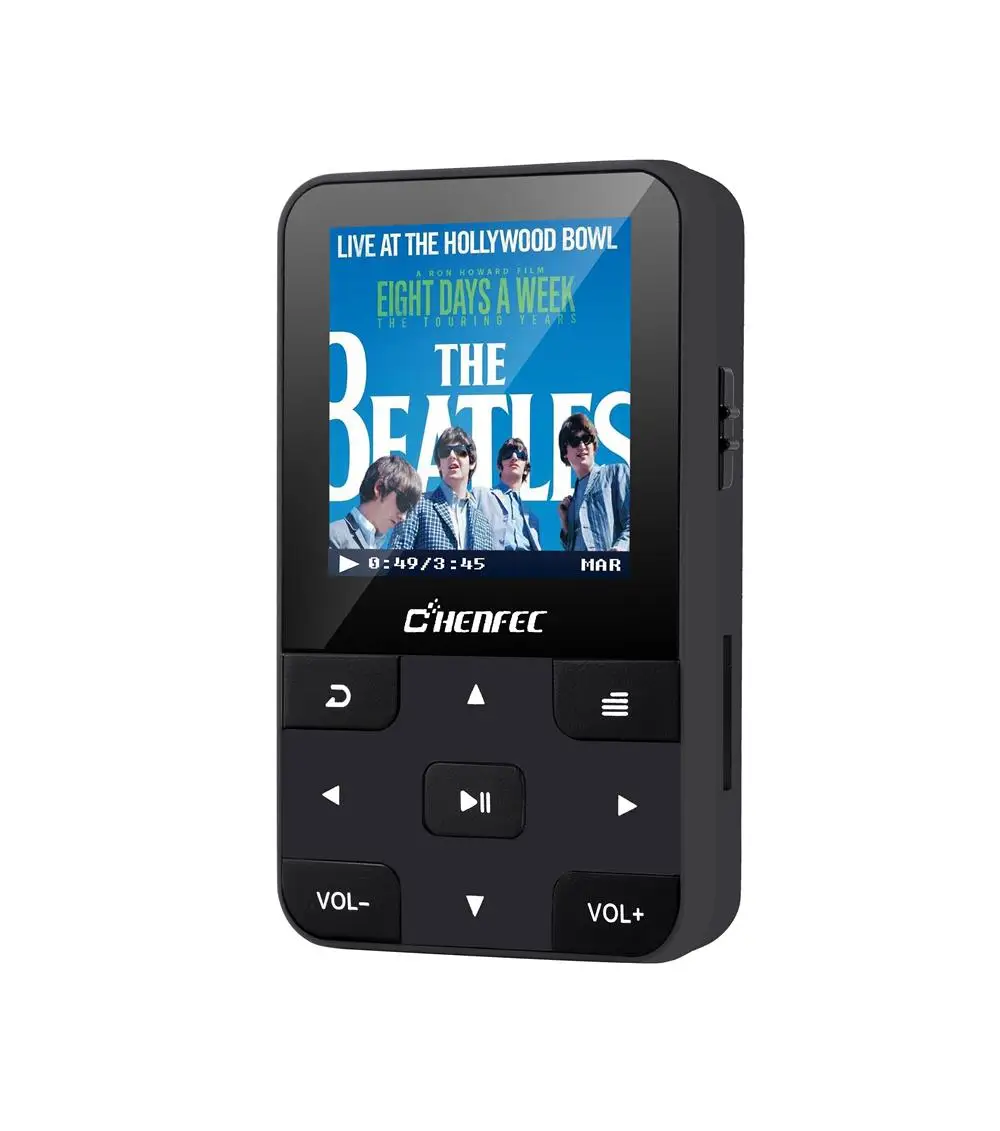 MP3-плеер с зажимом Bluetooth 4,0 HIFI музыкальный плеер 16 ГБ с шагомером FM радио рекордер поддержка TF карты+ повязка на руку - Цвет: Черный