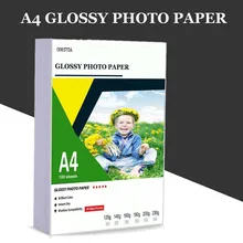 A4 100 sheets Photo Paper Glossy Printer Photographic Paper High-gloss paper for Inkjet Printer Office