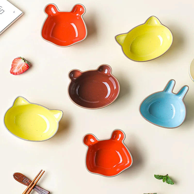 Милая Керамическая маленькая тарелка бытовые тарелки с фруктами и орехами