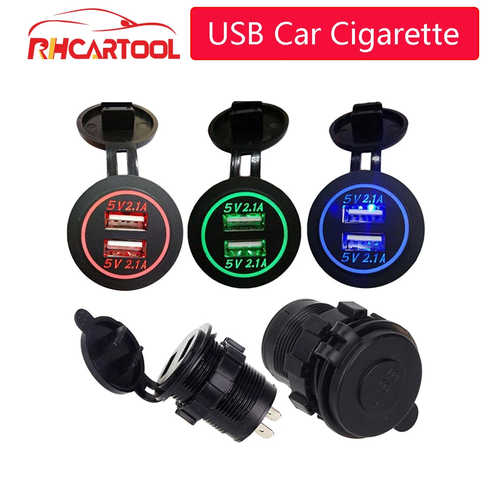 С принтом «Тачки», Moto Зарядное устройство USB 12/24V черный Водонепроницаемый Авто розетка для автомобильного прикуривателя для мобильного телефона в байкерском стиле;
