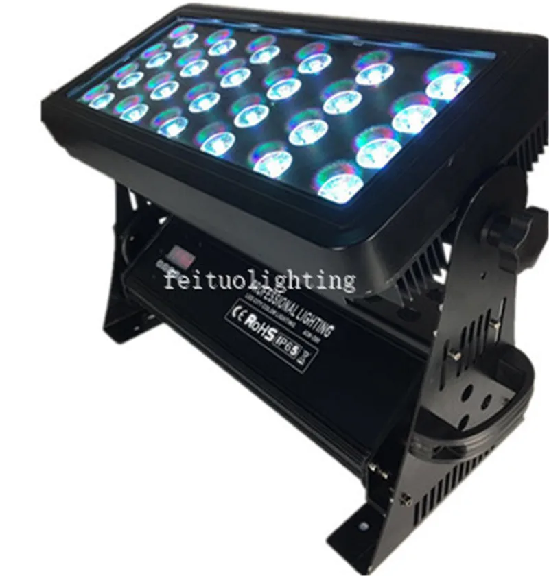 E-4pcs+case Battery Wifi Wireless DMX Outdoor City Color 24*12W RGBWA UV leds Phone Control LED Stage Wash Lighting Projector | Лампы и