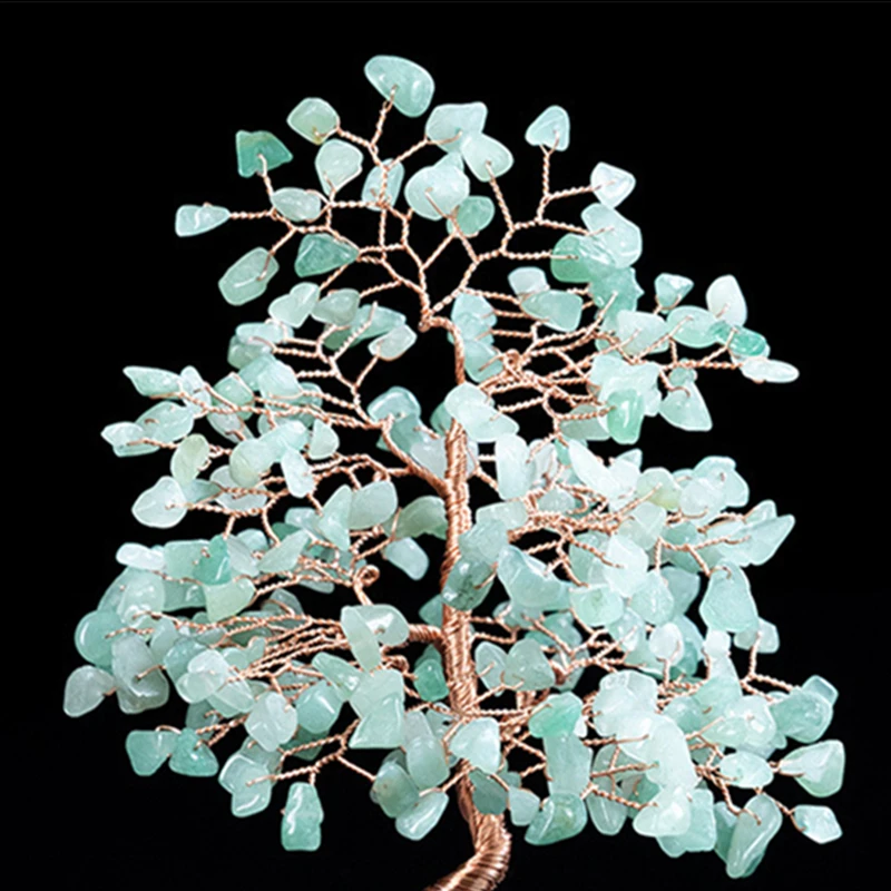 

16cm Natural Crystal Rich Tree Handmade Home Decoration Figurines Miniatures Craft Valentine's Day Christmas Mother's Day Gifts