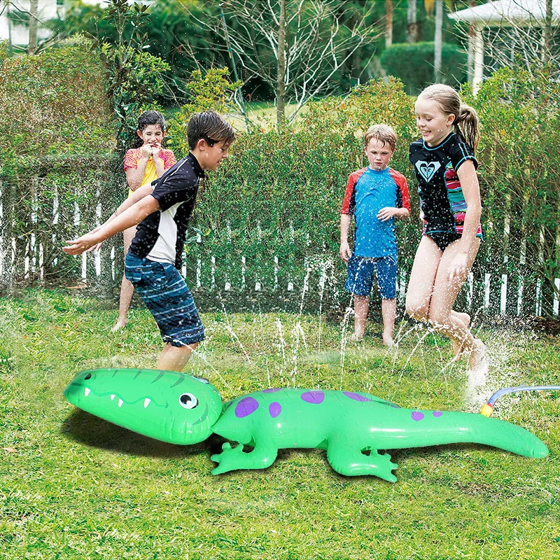 

Crocodile Inflatable Water Spray Play Mat Outdoor Lawn Games Pad Sprinkler Toys For Kids Children Family Summer Toys