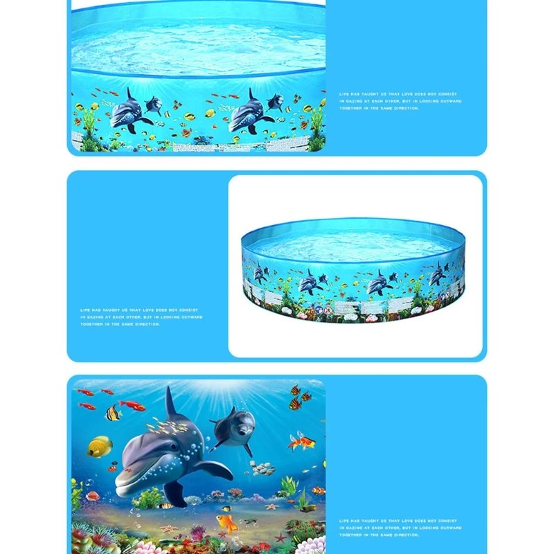

54DF 1SET Family Swimming Pool Inflation-free Backyard Paddling Pool Outdoor Children Water Play Toys Family Interactive Kits