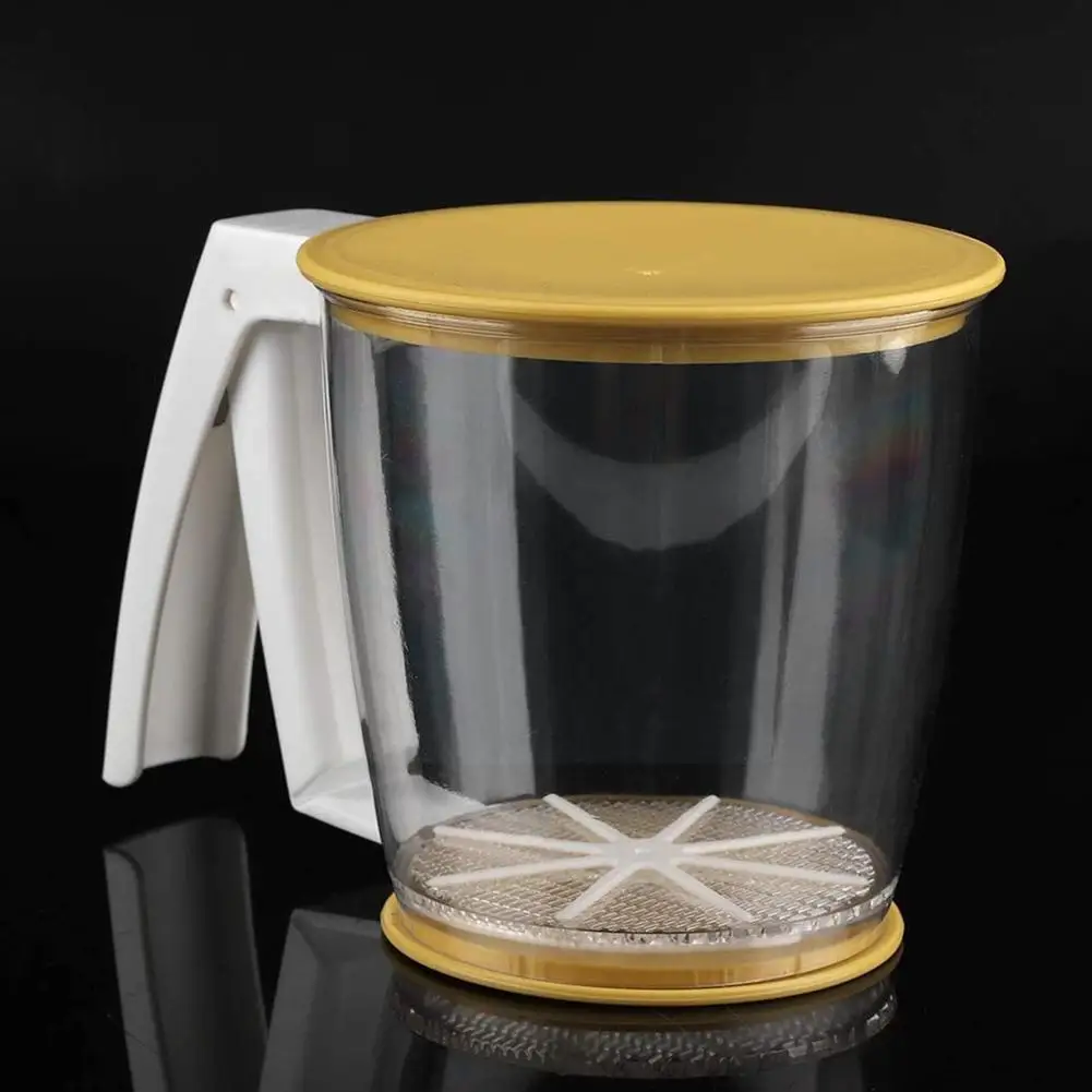 

Сито для муки, пластиковый фильтр, кухонный сито, крышка для выпечки, инструменты, порошковая мука Q5e7