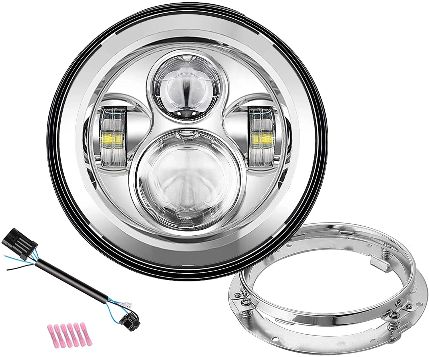 

Sunpie Motorcycle 7 Inch Led Headlight Black for h Arley Road King, Road Glide, Street Glide And Electra Glide,ultra Limited,fat