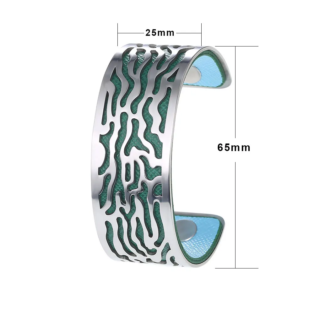 Браслет манжета Cremo Женский со сменными кожаными вставками сделай сам|Браслеты| |