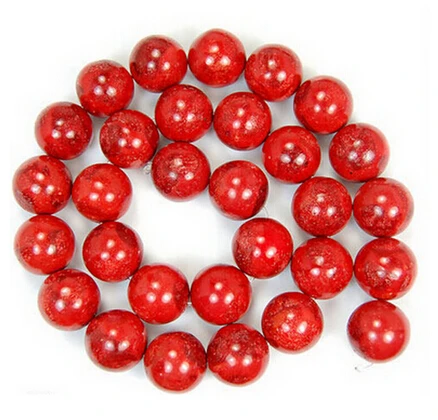 + 819 1 прядь натуральный красная Трава Коралл Глобус свободные бусины 15 &quotAAA |