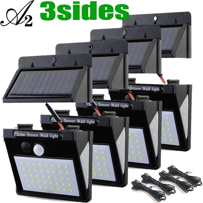 Freewing Solar Lamp LED Wall Lighting Sun Power Lantern PIR Sensor Outdoor Indoor Home Waterproof Ip 65 Garden Separated | Лампы и