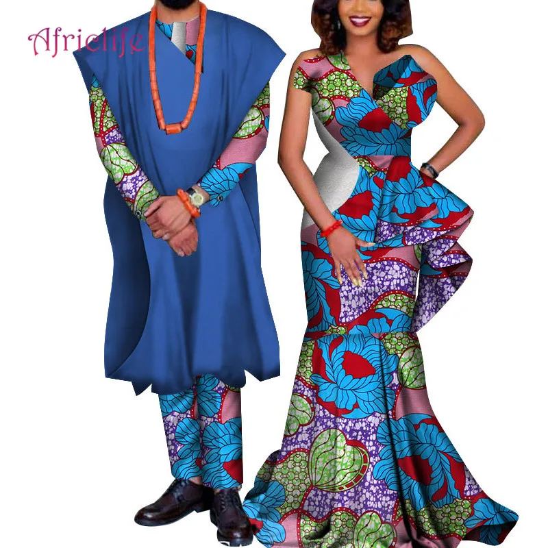 Костюм с Африканским принтом для женщин и мужчин костюм свадебной вечеринки