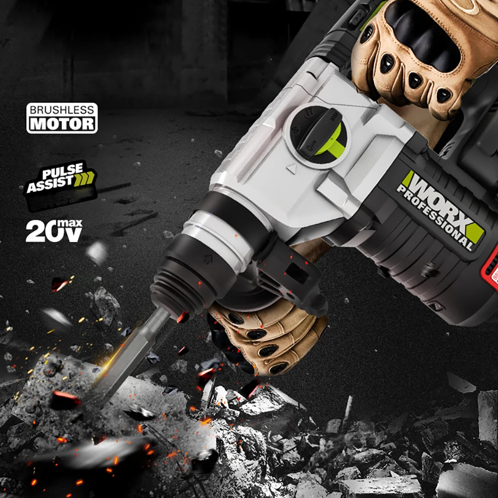 Аккумуляторный перфоратор WORX WU388 с литиевой батареей 20 в 4 0 Ач | Инструменты