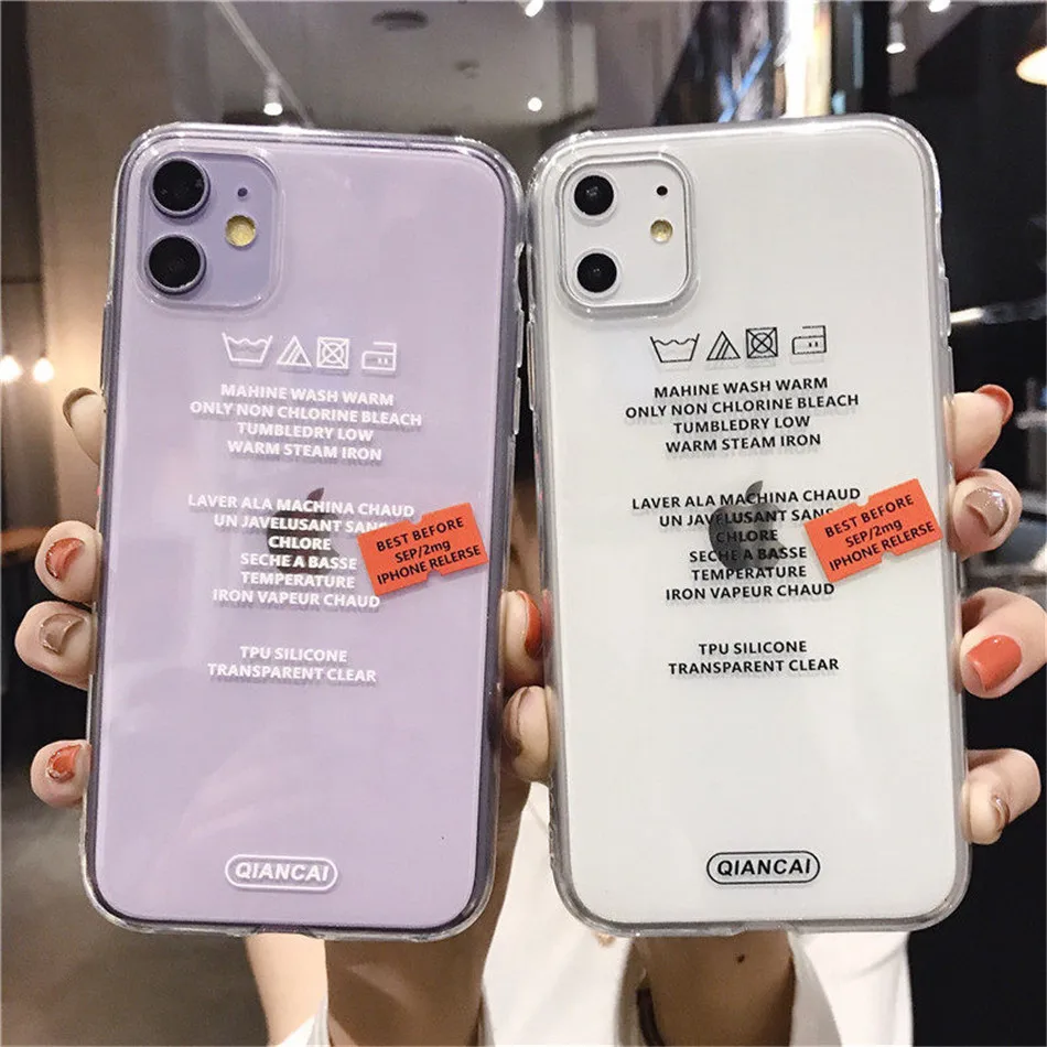 Lovebay Прозрачный чехол для телефона с надписями для iPhone 11 Pro Max X XS XR Xs Max мягкий прозрачный чехол из ТПУ для iPhone 7 8 Plus