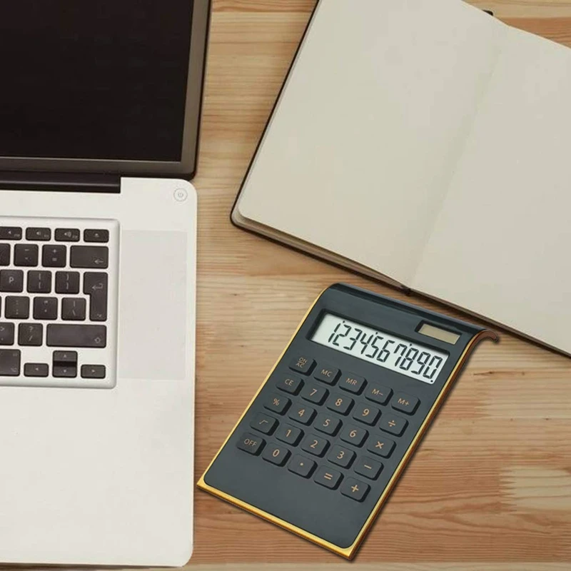 Настольный калькулятор 10-значный двойной Мощность портативный с большим