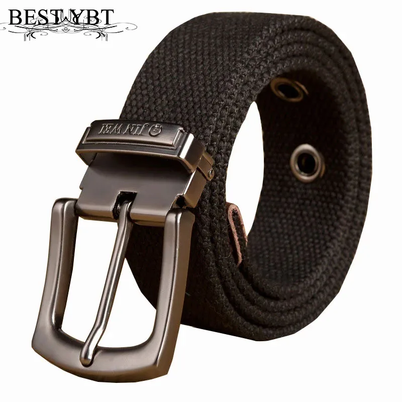 Best YBT Men Weave Canvas Belt Military Workout Casual Jeans Brand Male Tactical Men Long Wild High Quality Hot Sale Belt
