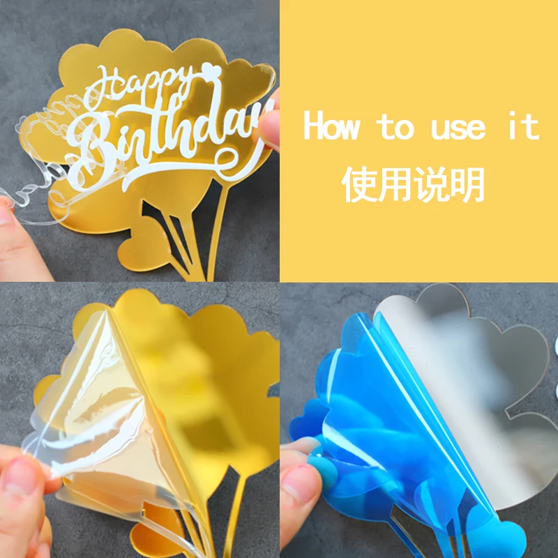 Hello 16 18 21 30 40 50 60"Hand Writing Happy Birthday Cake Toppers Age Ceremony Party Decoration  images - 6