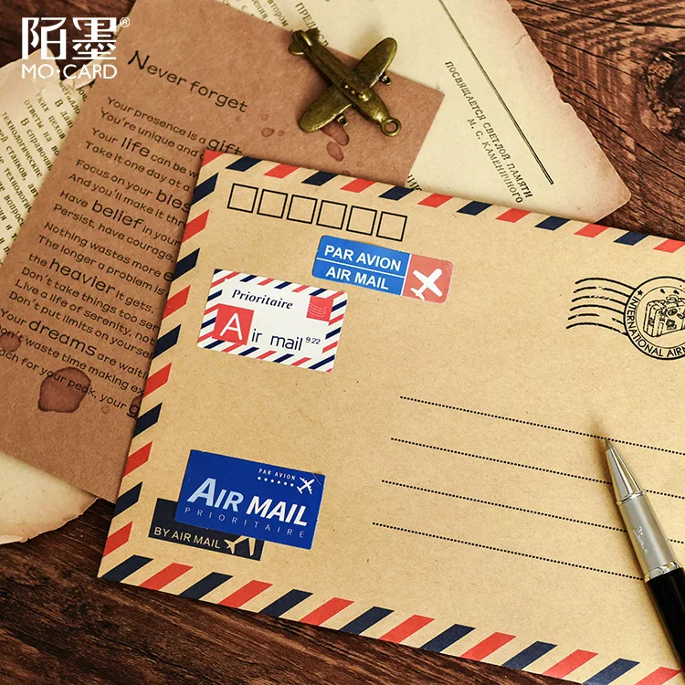 Наклейки для скрапбукинга с надписью Mohamm Airmail аксессуары планировщика |