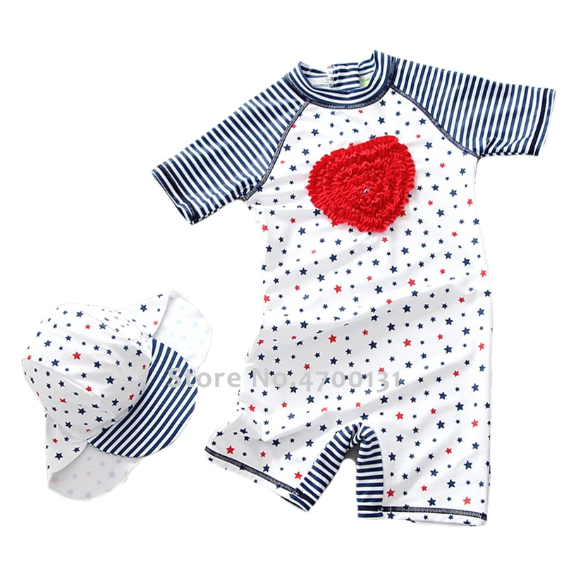 Купальный костюм для новорожденных девочек и мальчиков цельный купальный с