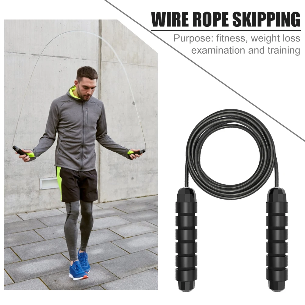 

Простая Скакалка износостойкая подшипниковая стальная прыгающая Проволока Оборудование для тренировок подходит для скакалки
