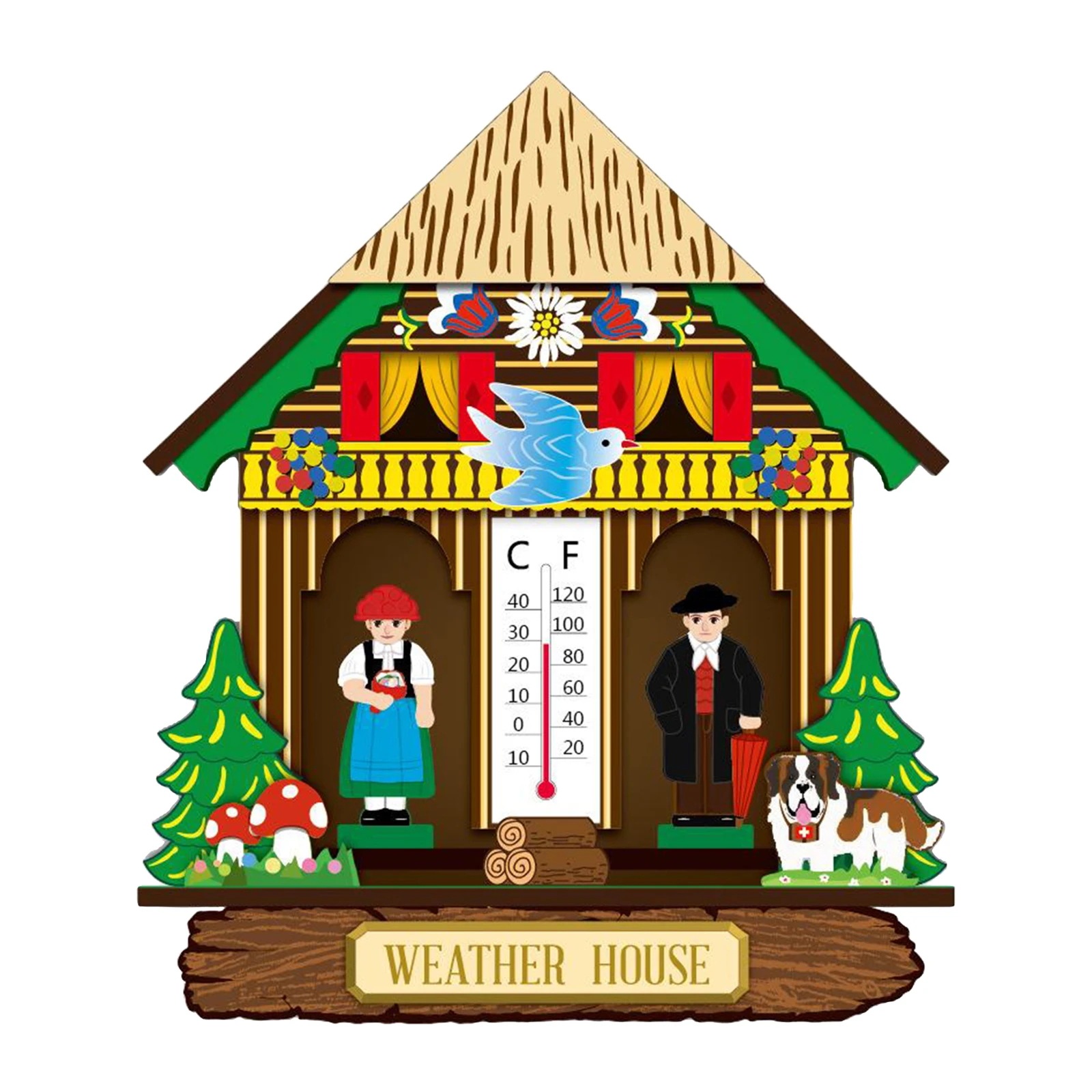 

Wall Thermometer with Indoor Temperature Measuring Meter Hygrometer