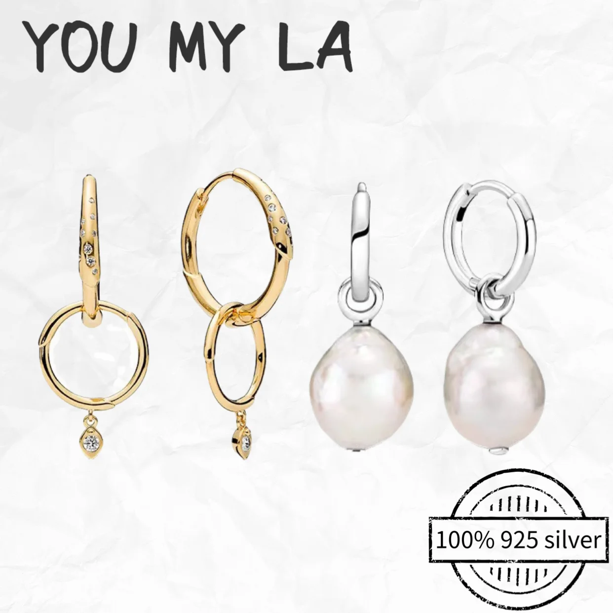 

Real 925 Sterling Silver Earrings For Women New Fashion Gift Original Pan Trend Earring Jewelry Party Wedding Gift