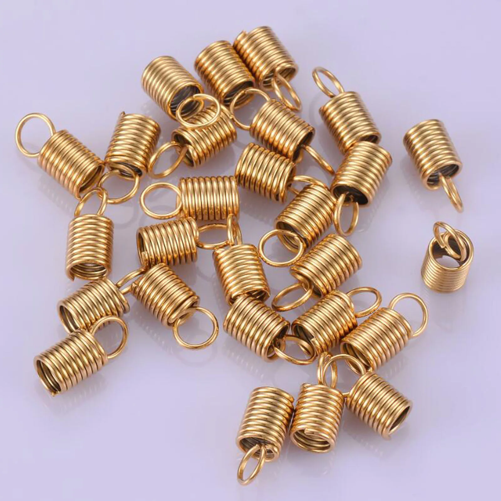 50 шт. концы шнура из нержавеющей стали пружины концевые крепежные элементы