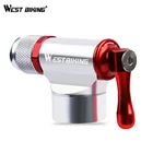 Велосипедный мини-насос WEST BIKING, насос для накачки углекислого газа, Аксессуары для велосипеда, клапан Schrader Presta, насос для горного и дорожного велосипеда