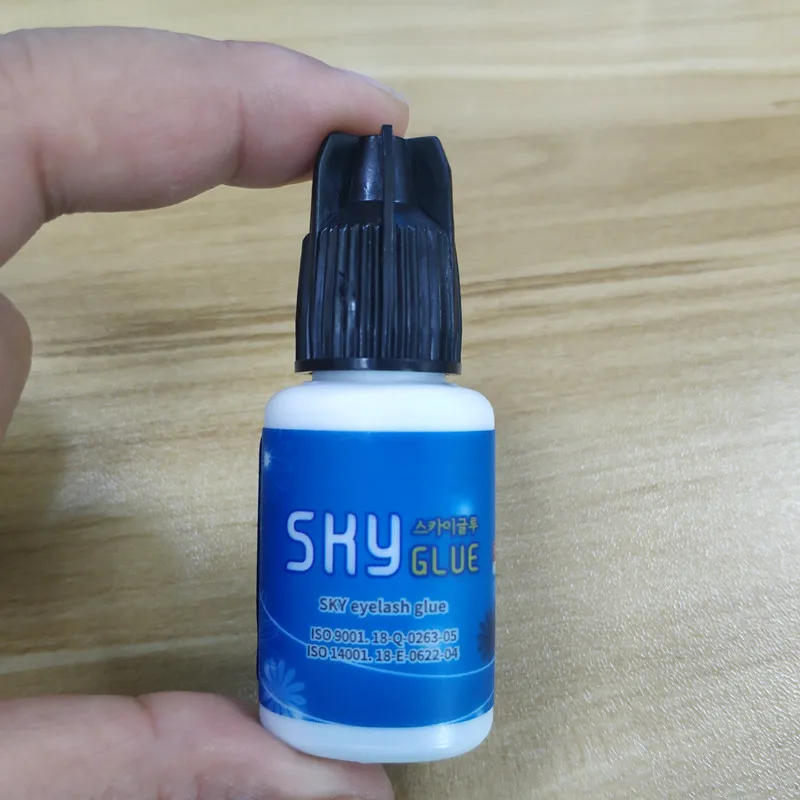 2 бутылки оригинальный небо клей для наращивания ресниц S + бровей Sky plus MSDS тип 5 мл