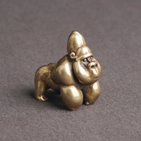 pure brass gorilla figurines living room desktop ornaments copper king kong miniatures home decoration creative tea pet crafts