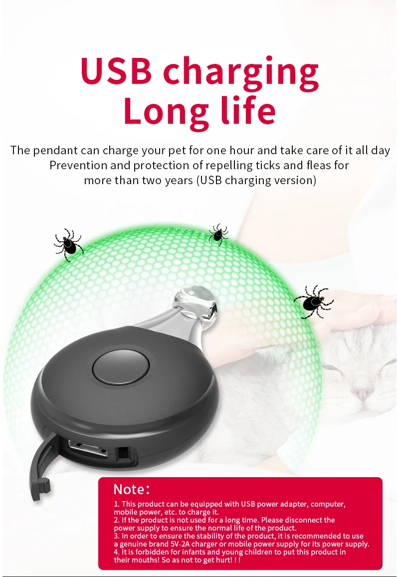 

Radiation-free Portable Ultrasonic Electric Mosquito Killer Insect Repellent Mouse Repellent USB Charging Pet Outdoor Products