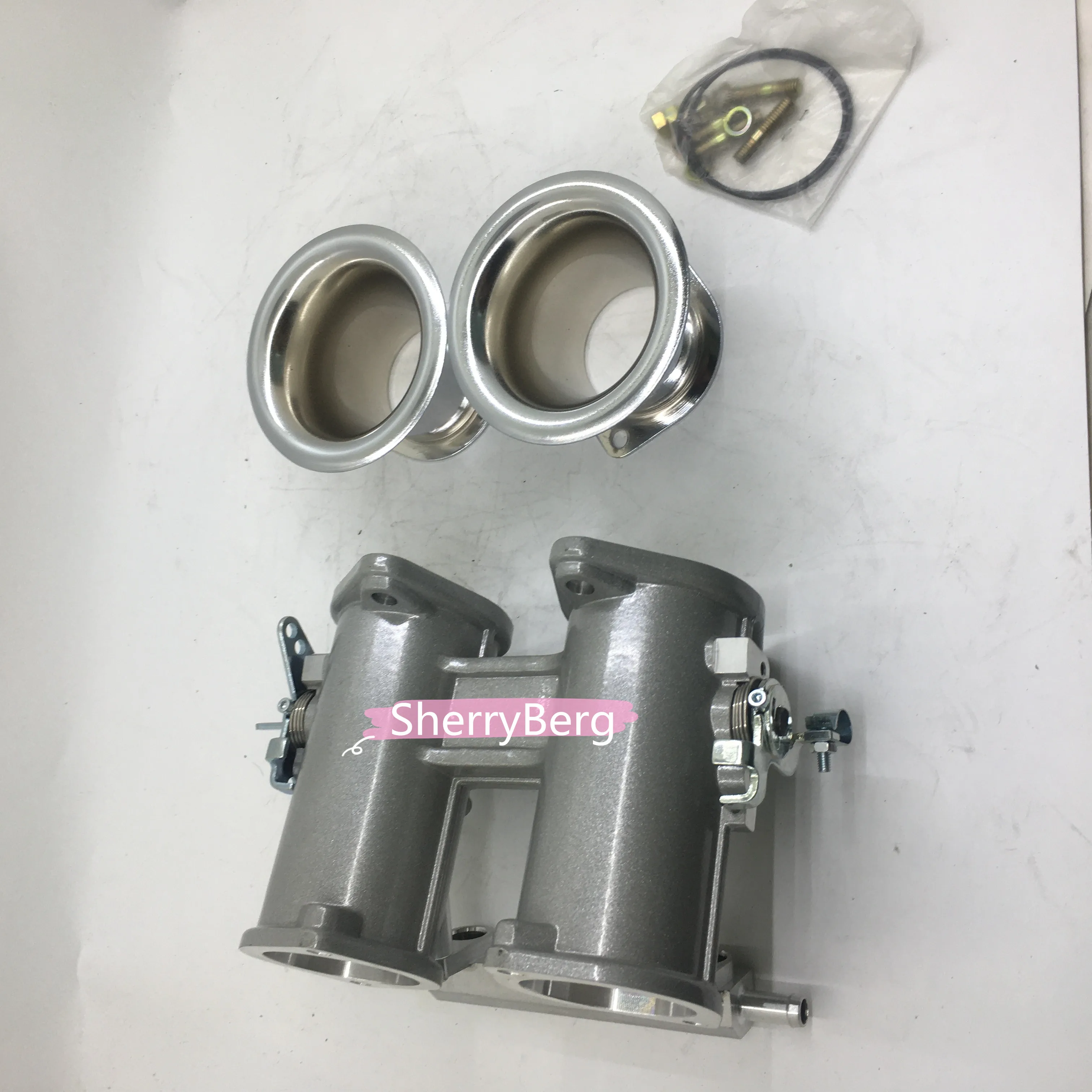 

SherryBerg 40dcoe 40 dcoe 40mm DCOE Twin 40mm Throttle Bodies Body + air horns /stacks for Weber/Dellorto/Solex DCOE/DHLA carb