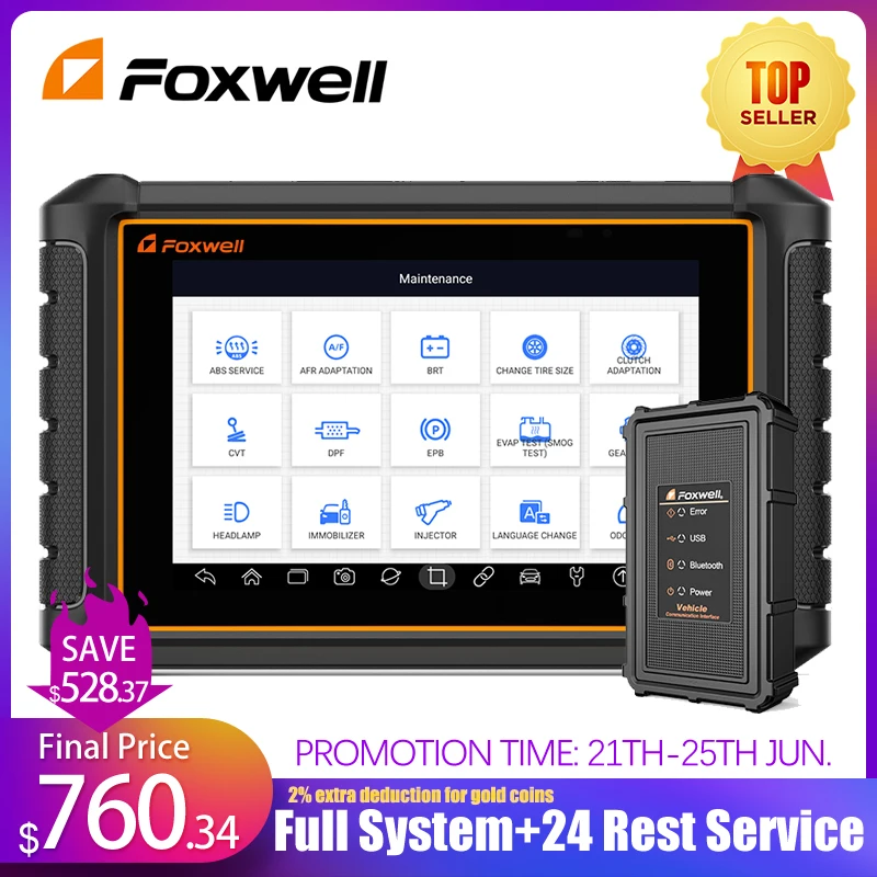 Автомобильный диагностический инструмент Foxwell GT65 OBD2 кодирование ЭБУ