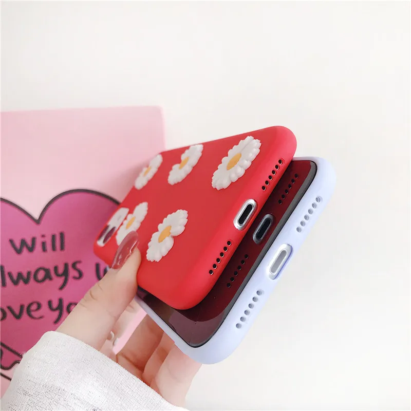 

Korea Cute 3D Little daisies flower soft phone case For Xiaomi 10 9 8 LITE PRO CC9 cc9E 9SE 6X 5X miA1 2 3 NOTE3 play cover