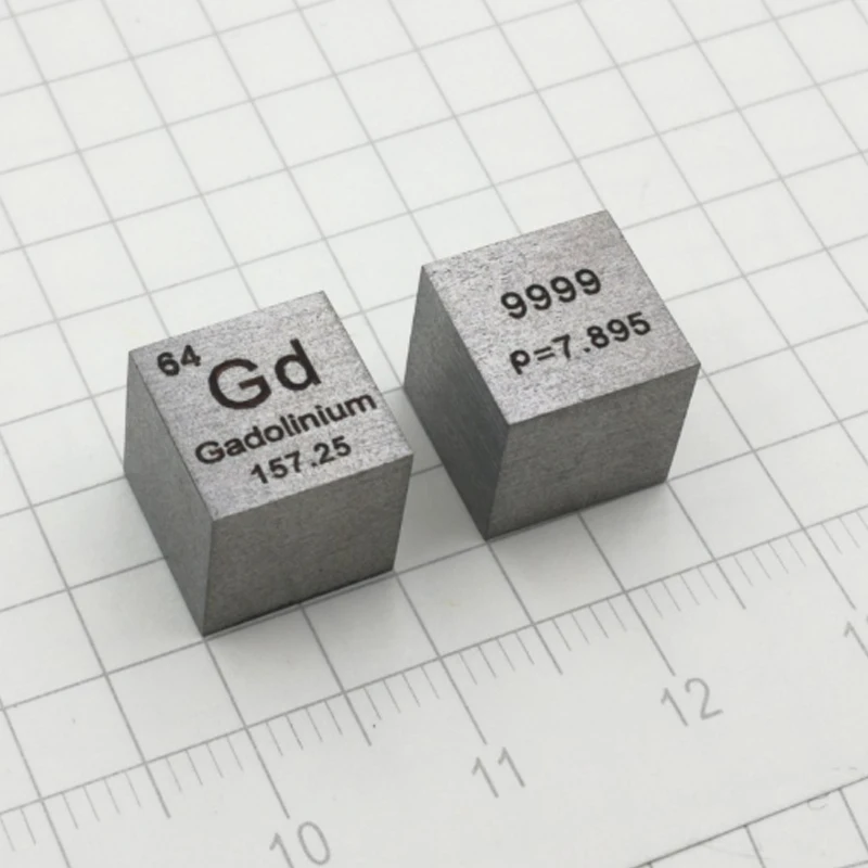 

1 шт. высокочистый гадолиний Металл Gd куб периодического фенотипа 10 мм 99.99% Gd куб хобби дисплей коллекция